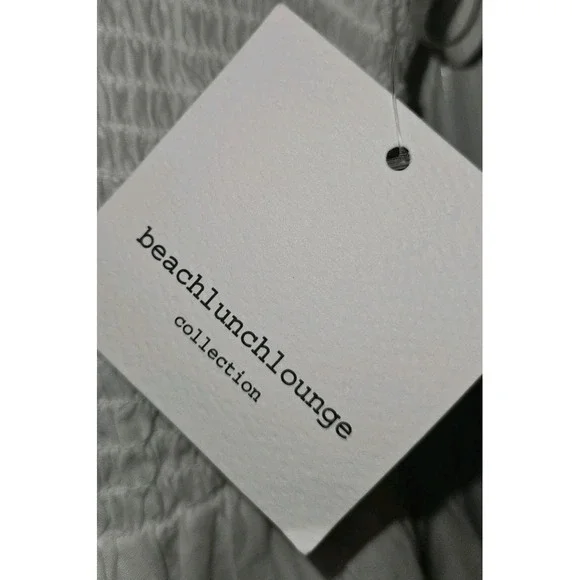 Beach Lunch Lounge Womens Maxi Peasant Sleeveless Eyelet Smock Dress Size S‎ NWT - Picture 4 of 7